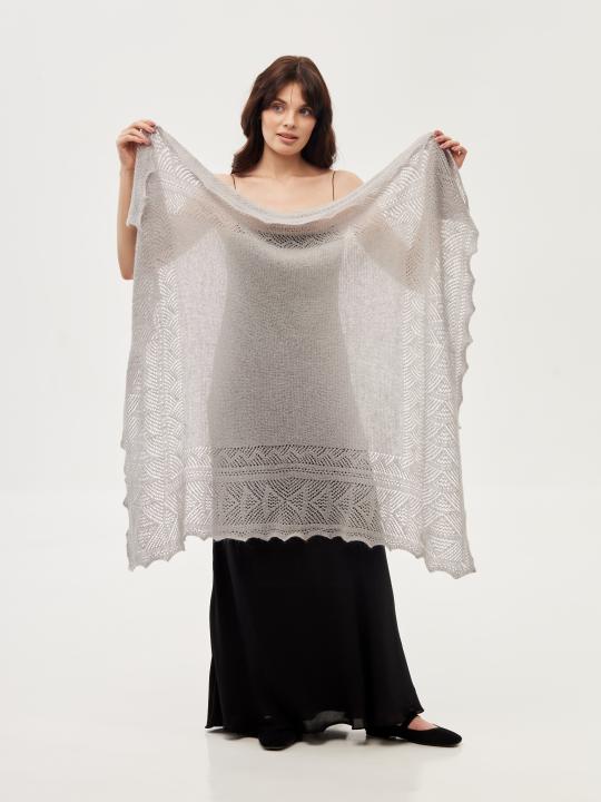Gray Down Shawl