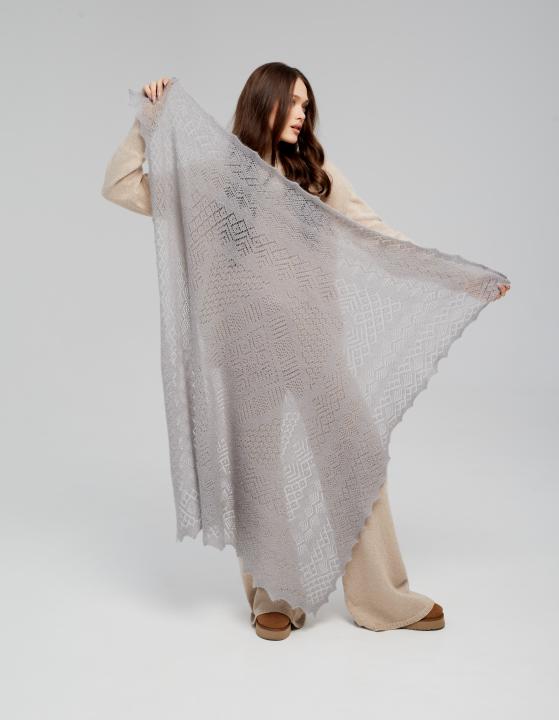 Gray Warm Down Shawl