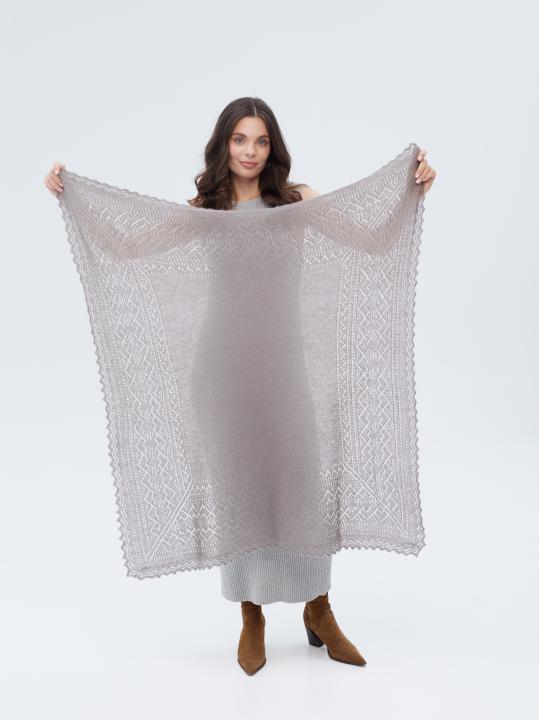 Gray Down Shawl