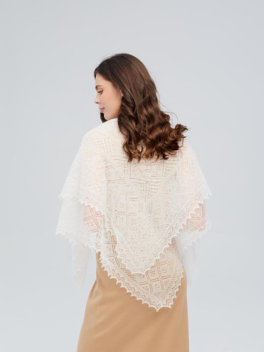 White Lace Down Shawl