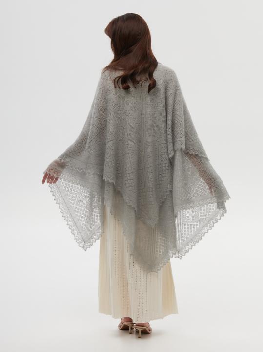 Gray Premium Down & Silk Shawl