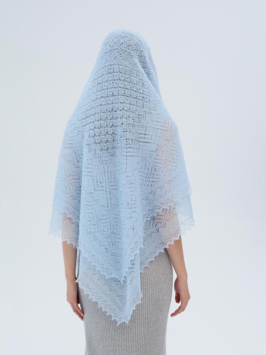 Sky Blue Lace Down Shawl