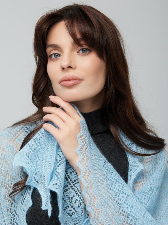 Sky Blue Triangle Down Shawl
