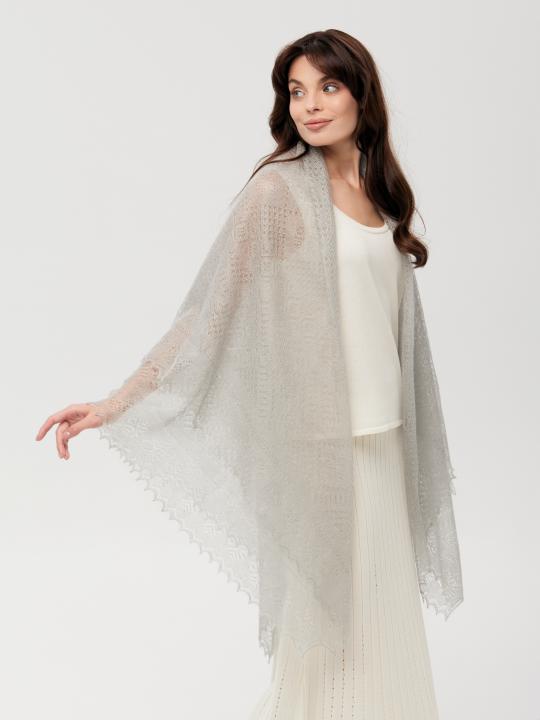 Gray Down Shawl