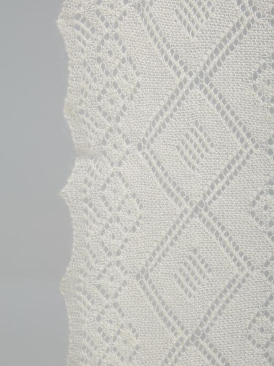 Warm Ecru Down Shawl (100 × 100 cm)