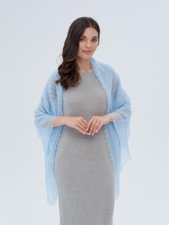 Sky Blue Lace Down Shawl