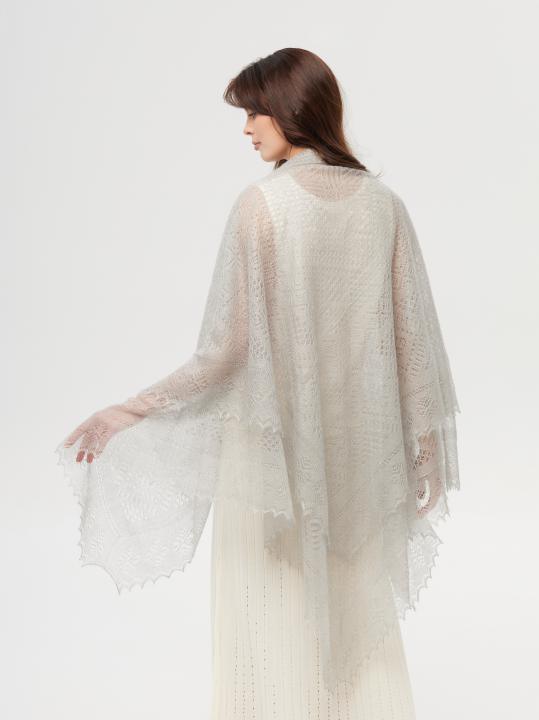 Gray Down Shawl