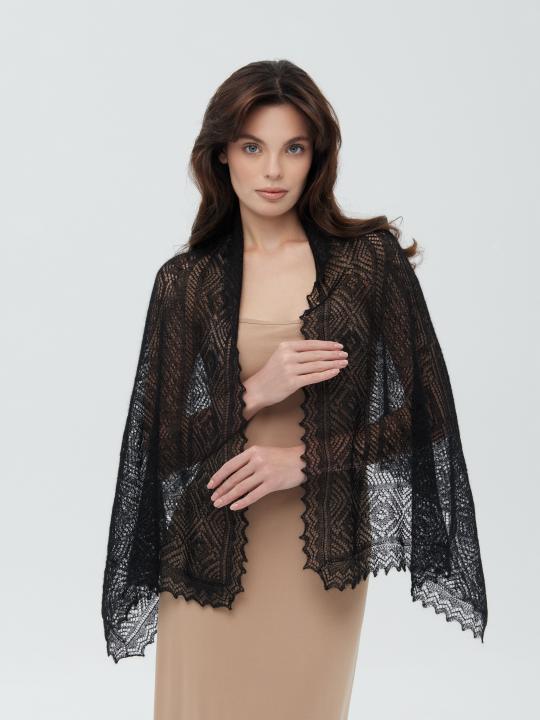 Black Lace Down Stole