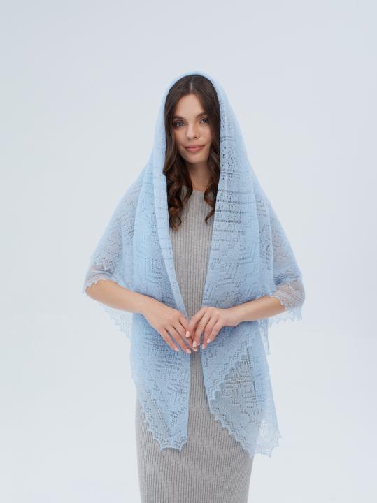 Sky Blue Lace Down Shawl