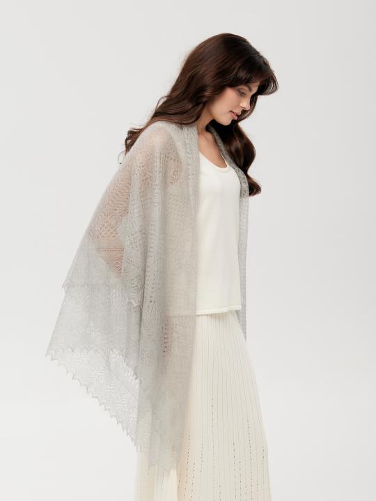 Gray Down Shawl