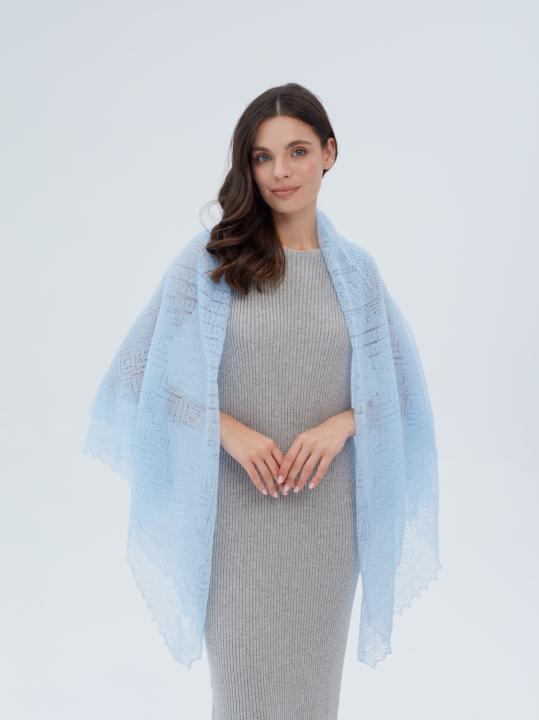 Sky Blue Lace Down Shawl