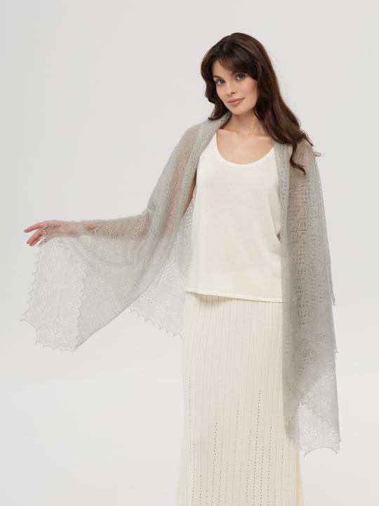Gray Down Shawl