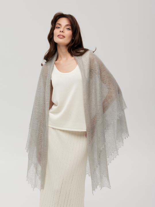 Gray Down Shawl