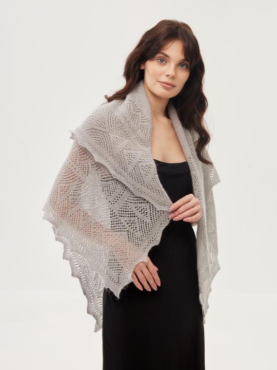 Gray Down Shawl