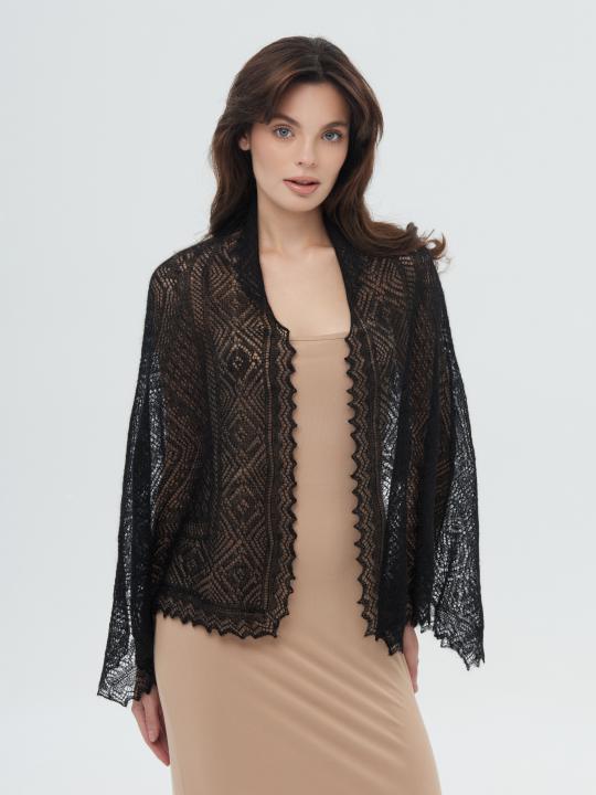 Black Lace Down Stole