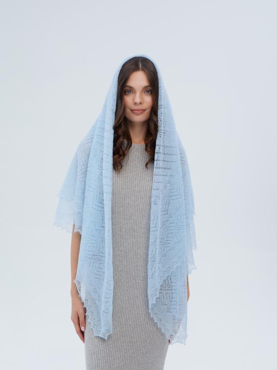Sky Blue Lace Down Shawl