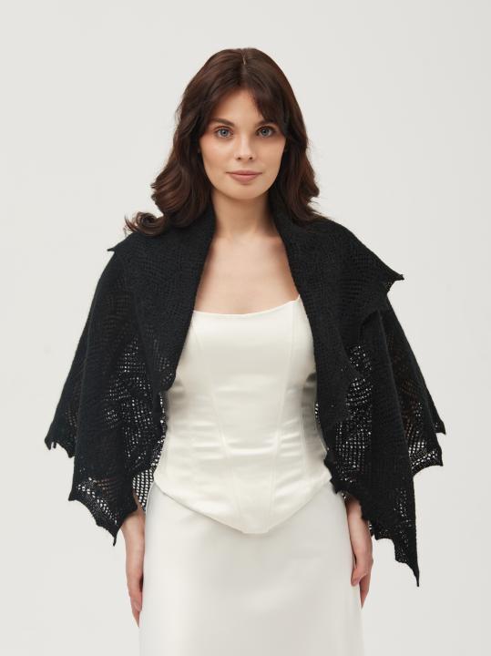 Black Warm Down Shawl