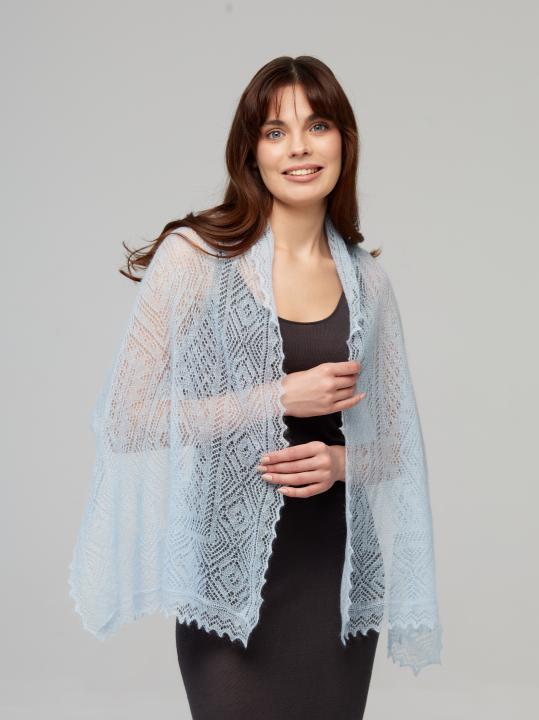 Sky Blue Lace Down Shawl