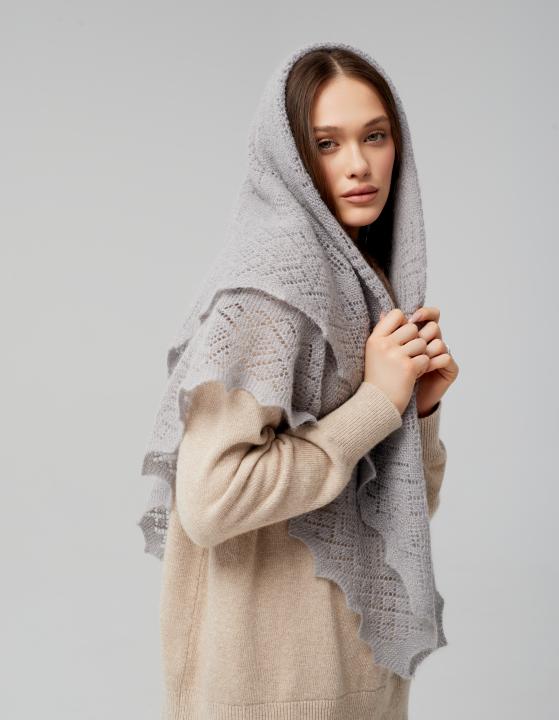 Gray Warm Down Shawl