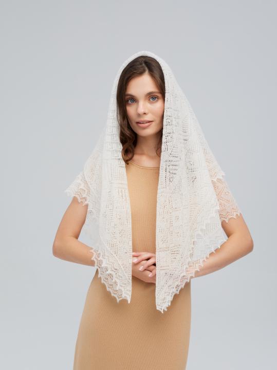 White Lace Down Shawl