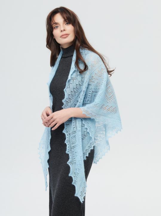 Sky Blue Triangle Down Shawl