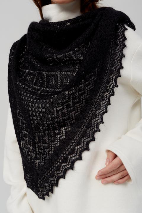 Black Triangle Down Shawl