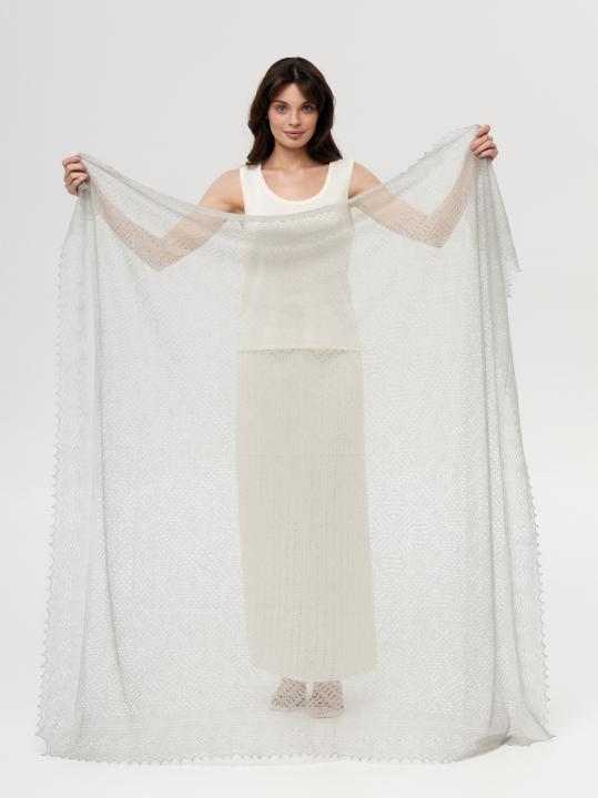Gray Down Shawl