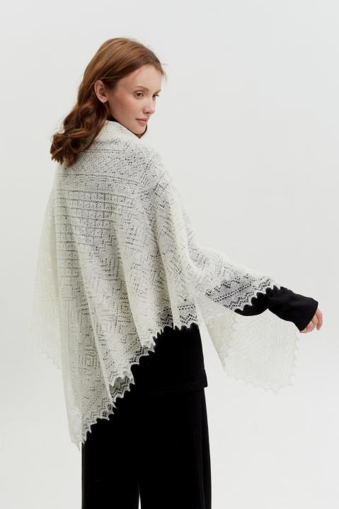 Ecru Lace Down Shawl