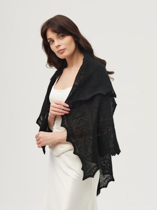 Black Warm Down Shawl