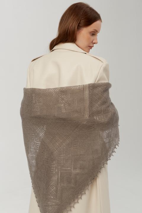 Gray Lace Down Shawl