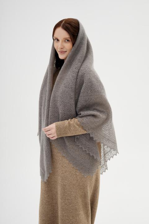 Gray Down Shawl