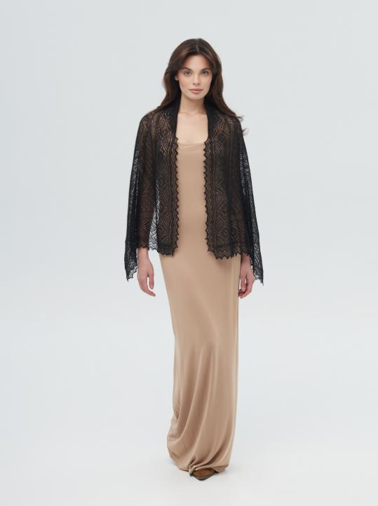 Black Lace Down Stole