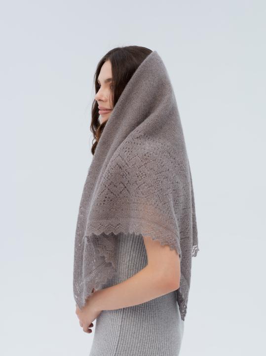 Gray Down Shawl
