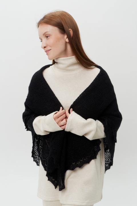 Black Warm Down Shawl