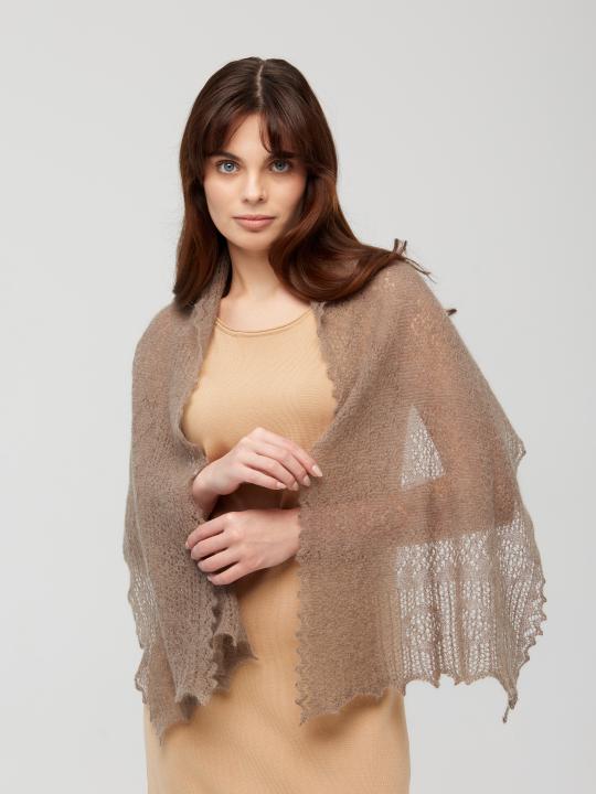 Gray Down Shawl