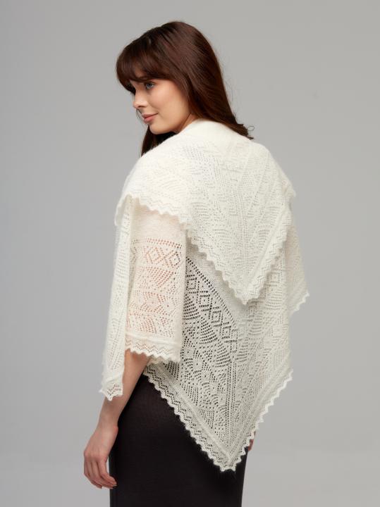 White Warm Down Shawl (100 × 100 cm)