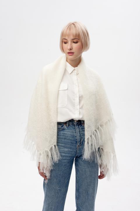 Ecru Down Shawl
