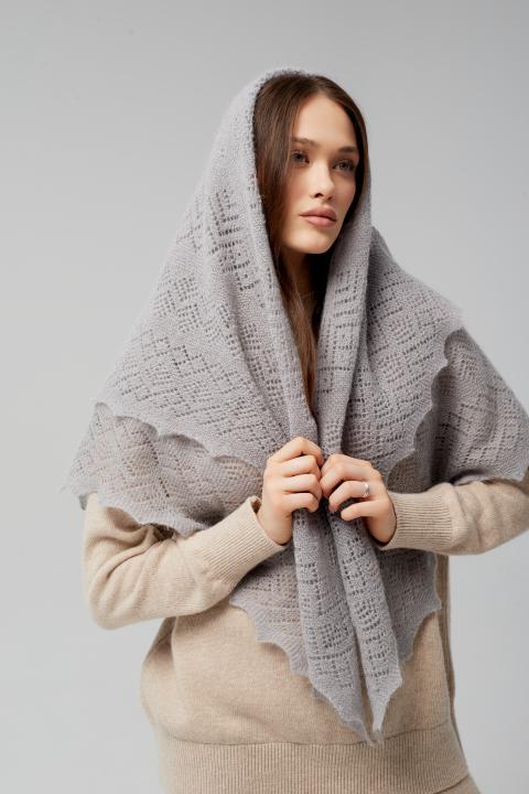 Gray Warm Down Shawl