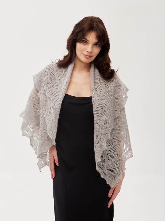 Gray Down Shawl