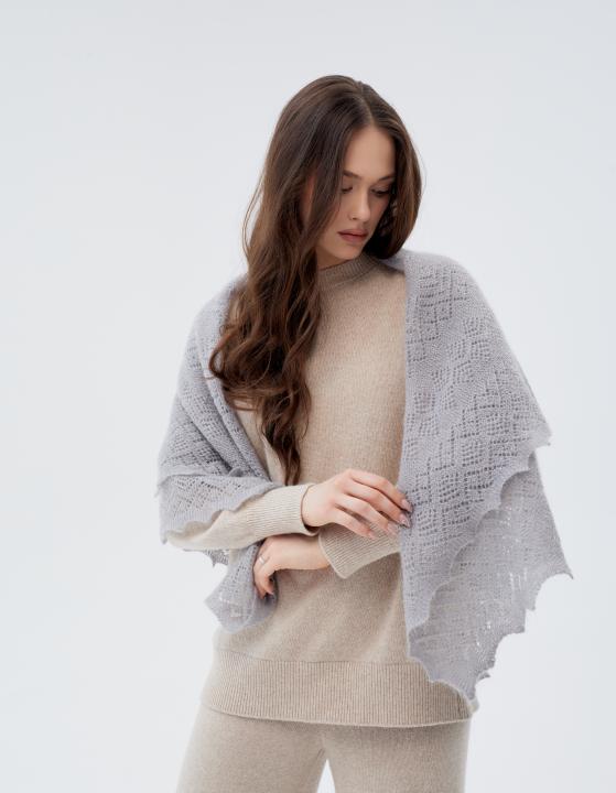 Gray Warm Down Shawl