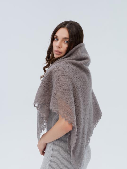 Gray Down Shawl