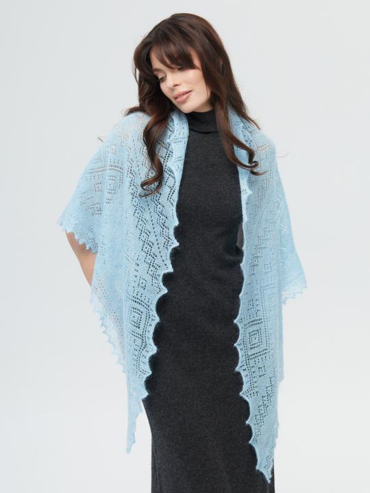 Sky Blue Triangle Down Shawl