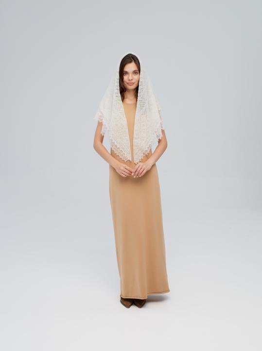 White Lace Down Shawl