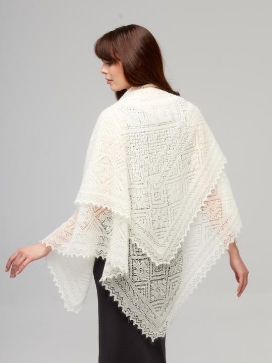 White Warm Down Shawl