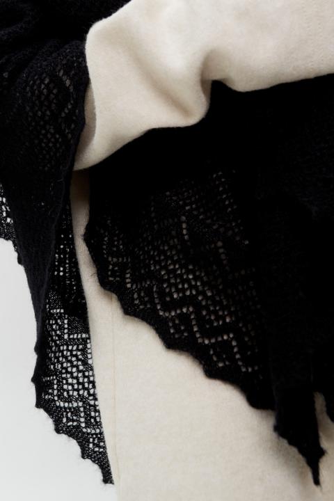Black Warm Down Shawl