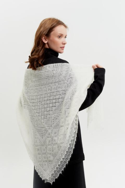 Ecru Lace Down Shawl