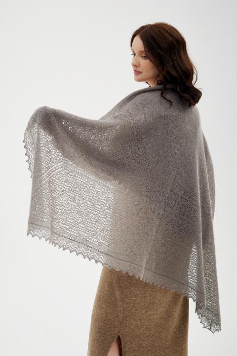 Gray Down Shawl