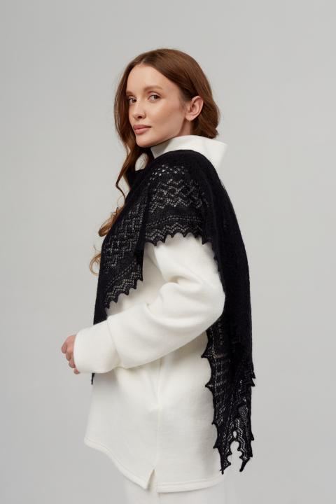 Black Triangle Down Shawl
