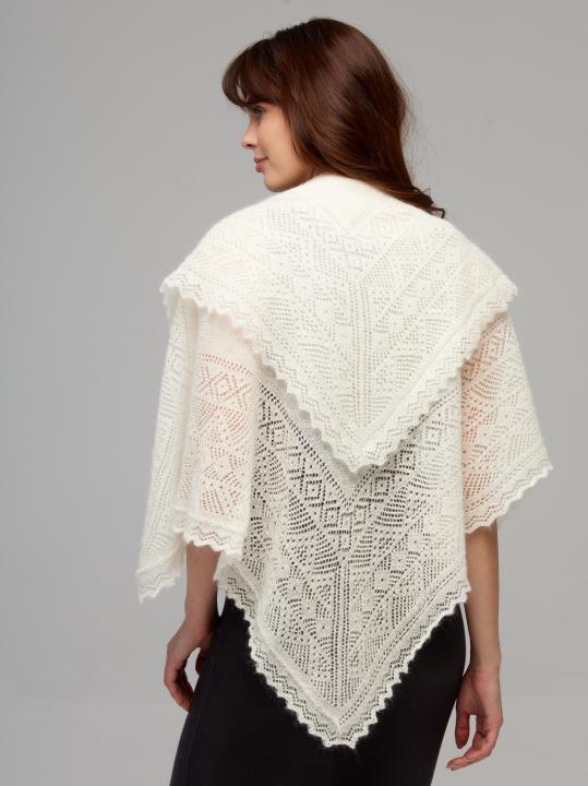 White Warm Down Shawl (100 × 100 cm)