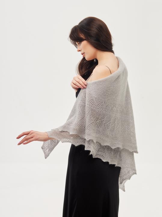 Gray Down Shawl